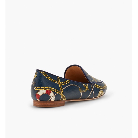 Talbots Ryan Nautical Print Navy Blue Women’s Loafers Flats - Picture 3 of 9